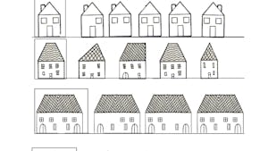 Exercice d'observation et graphisme : les maisons 2