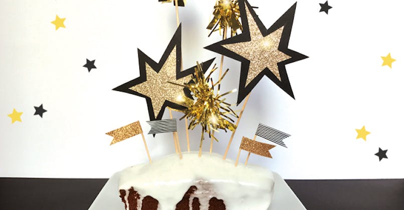 décoration gâteau nouvel an