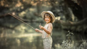 Fabriquer une canne à pêche pour enfant