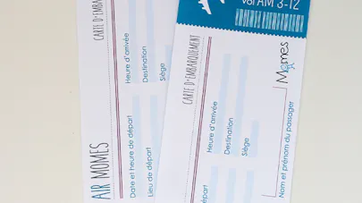 Faux Billet D Avion A Imprimer Momes Net