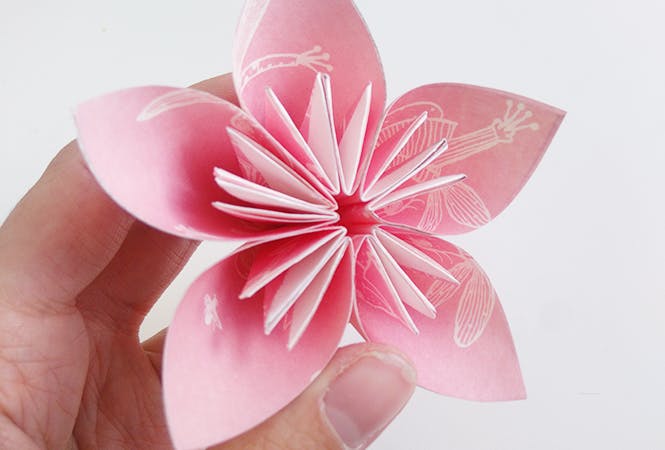 fleur en origami