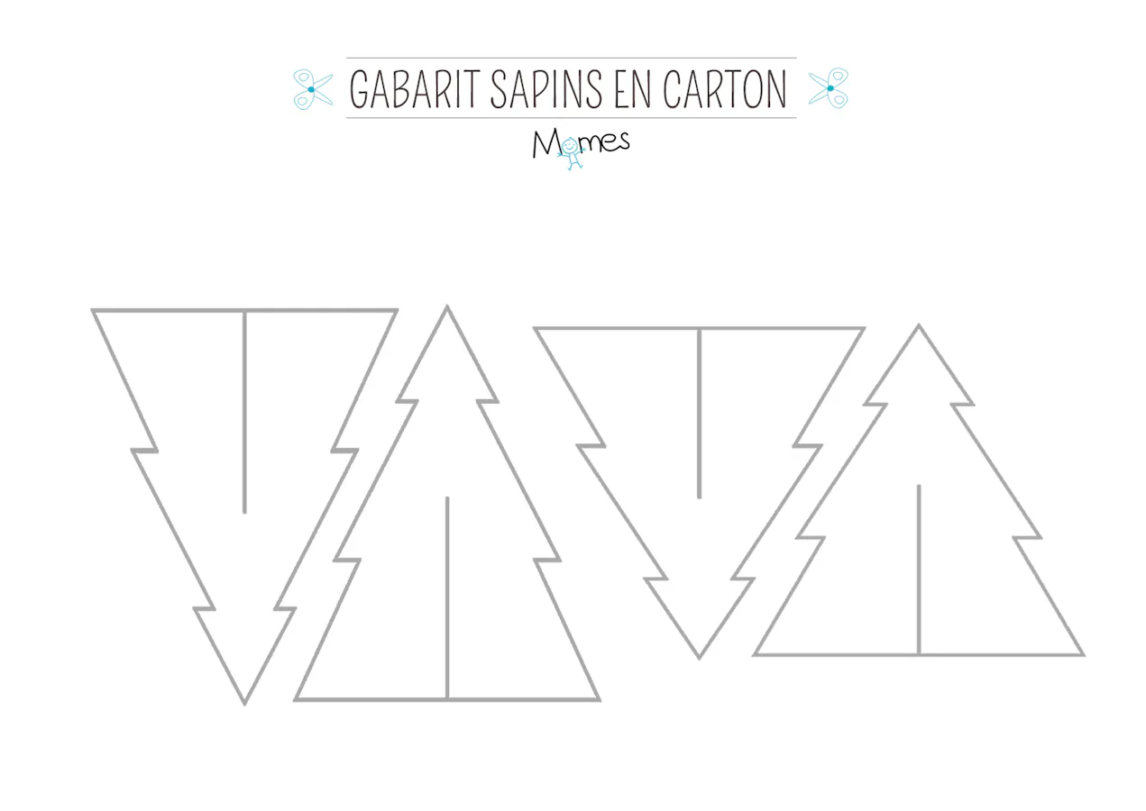 Gabarit Sapin De Noël à Imprimer Et Découper