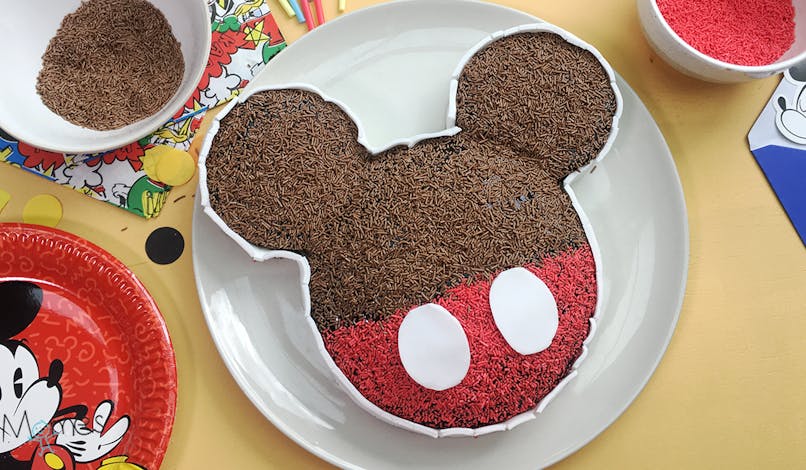 Gâteau d'anniversaire Mickey (sans œuf et sans produit laitier)