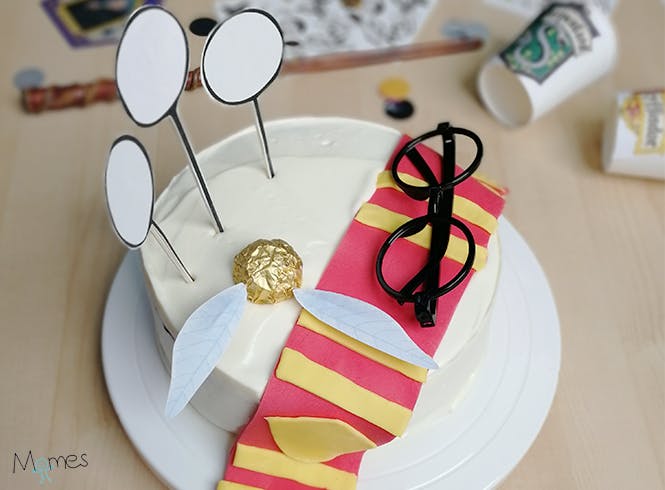 Préparation du gâteau Harry Potter