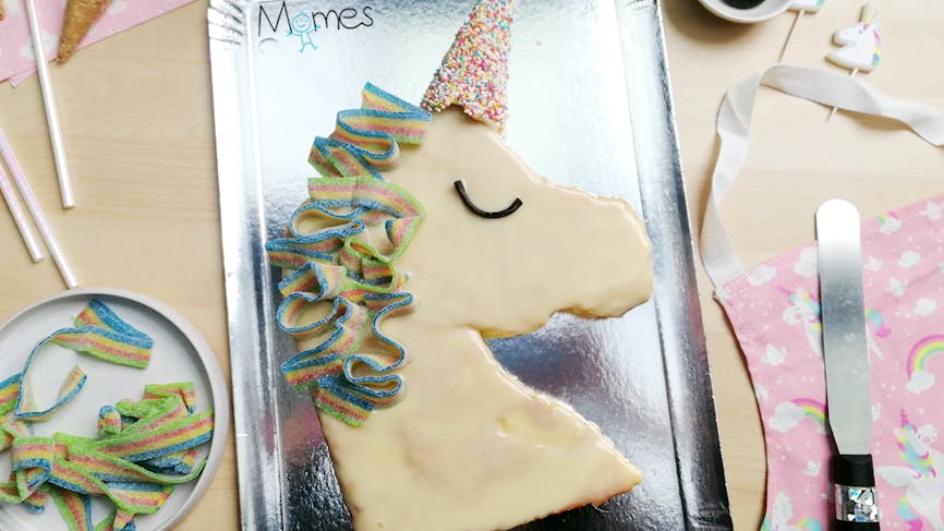gâteau décoration licorne