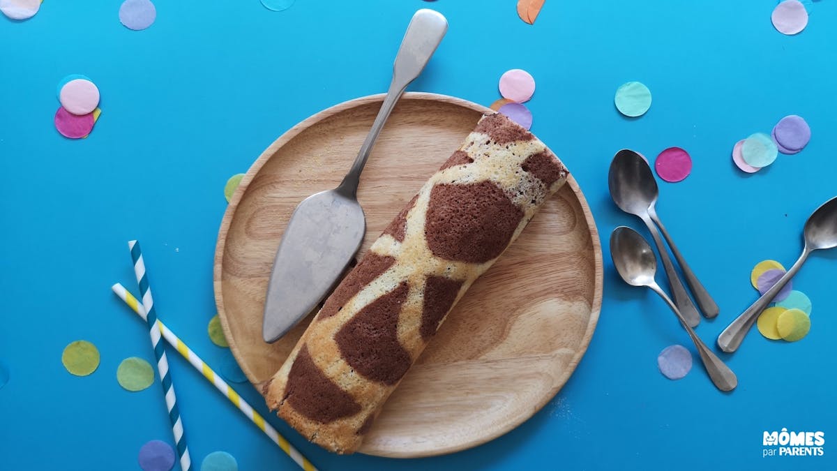 Gâteau roulé girafe