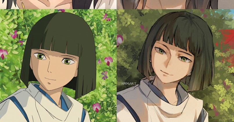 ghibli redraw challenge les personnages Ghibli
      redessinés