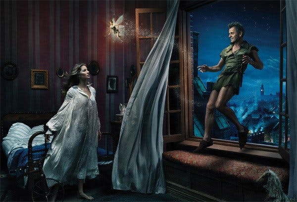 Gisèle Bundchen et Mikhail Baryshnikov (Wendy et Peter
      dans Peter Pan)