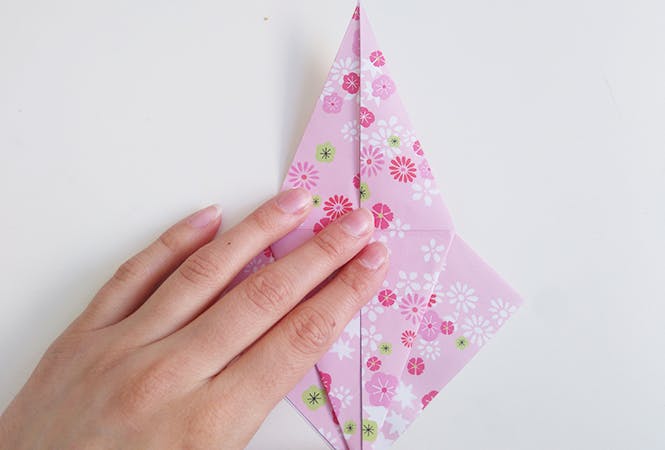 étape grue en origami