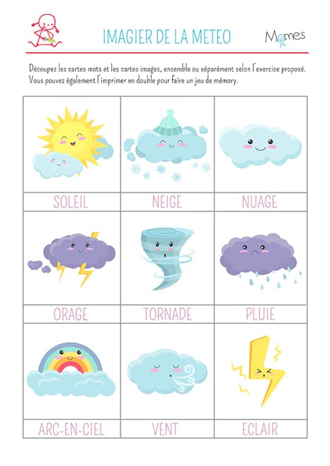 Imagier De La Meteo A Imprimer Momes Net Imagier De La Meteo A Imprimer Momes Net
