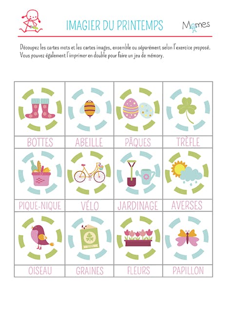 Imagier Du Printemps A Imprimer Momes Net Imagier Du Printemps A Imprimer Momes Net