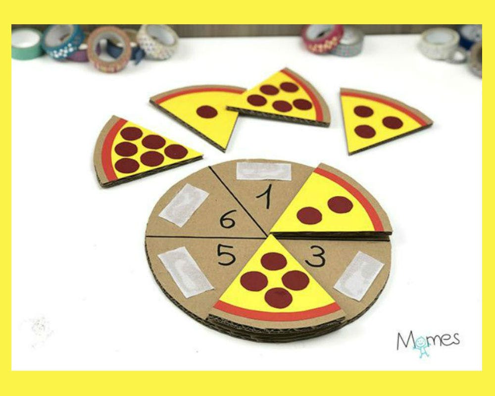 Inspiration Montessori : la pizza pour apprendre à
      compter