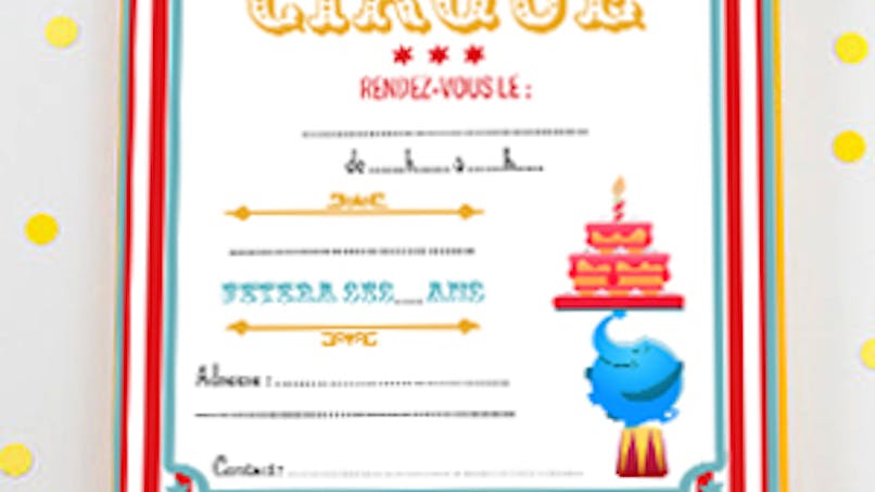 Invitation Anniversaire Cirque Momes Net Invitation Anniversaire Cirque Momes Net