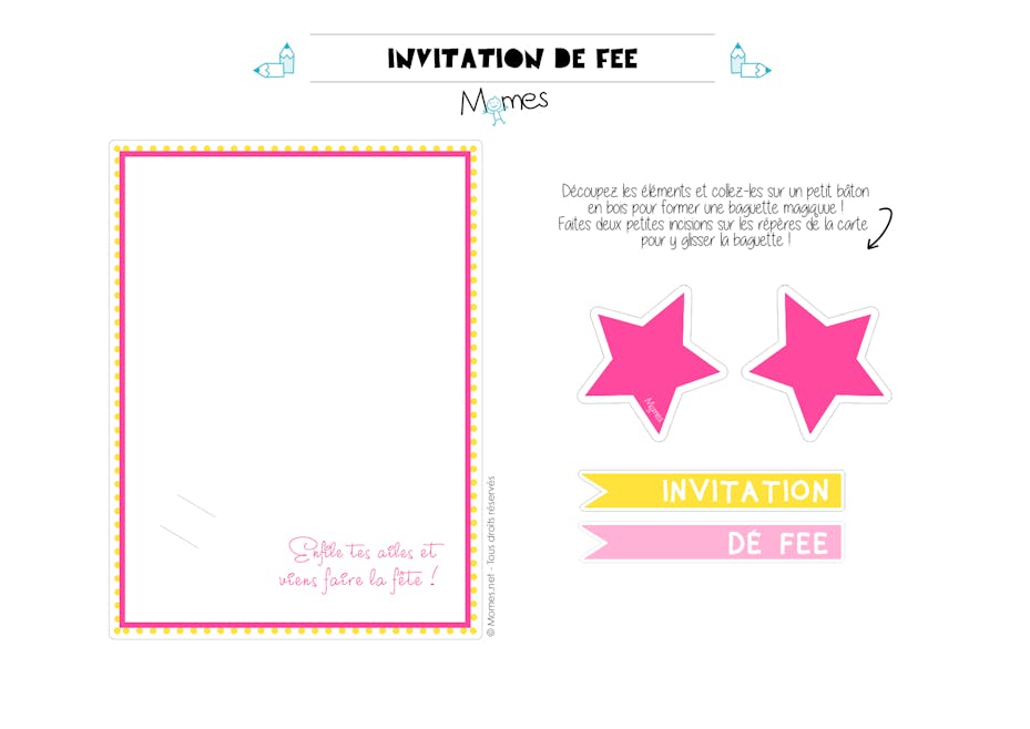 Invitation Anniversaire Fee Baguette Magique Momes Net Invitation Anniversaire Fee Baguette Magique Momes Net