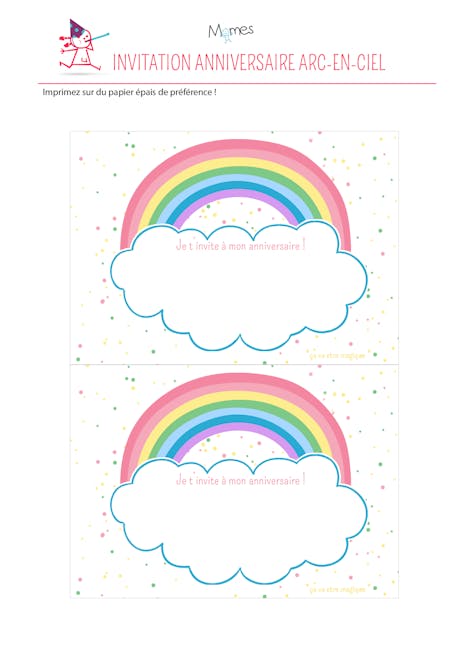 Invitation Arc En Ciel A Imprimer Momes Net Invitation Arc En Ciel A Imprimer Momes Net