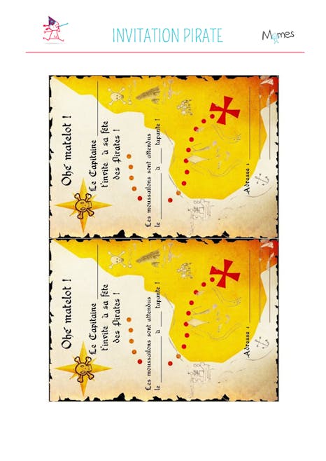 Invitation Pirate A Imprimer Momes Net Invitation Pirate A Imprimer Momes Net