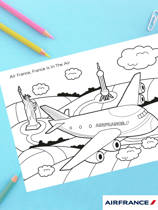 Je colorie mon avion Air France ! | MOMES.net