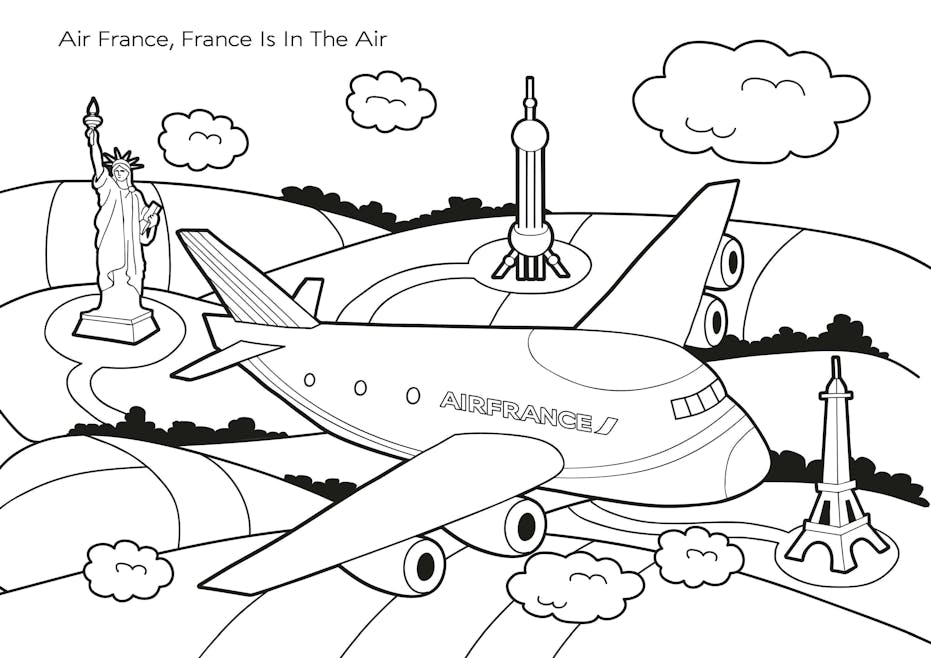Je colorie mon avion Air France !