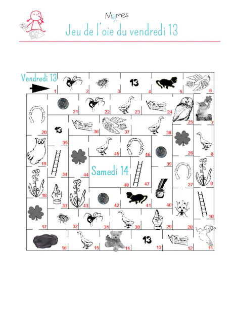Jeu De L Oie Du Vendredi 13 Momes Net Jeu De L Oie Du Vendredi 13 Momes Net