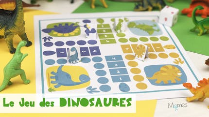 Jeu de petits chevaux à imprimer version Dinosaures !