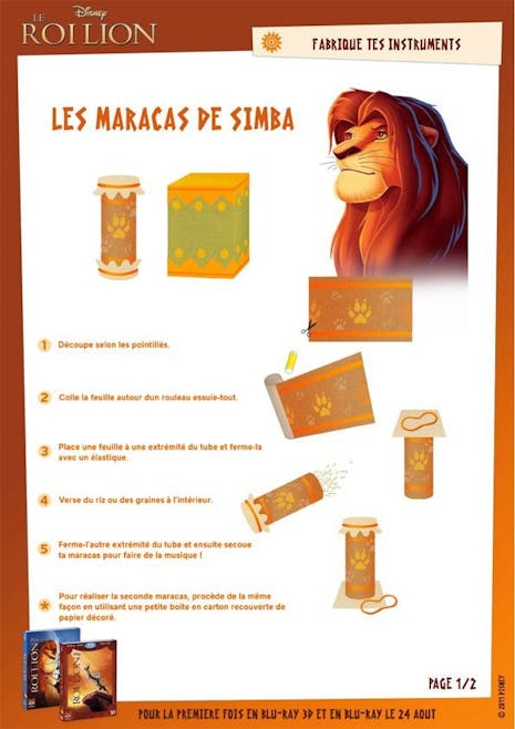 Jeu Le Roi Lion: Les maracas de Simba (1/2)