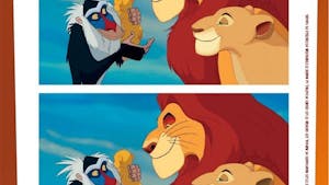 Jeu Le Roi Lion: trouve les 7 différences