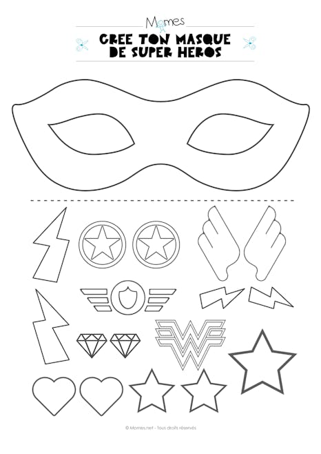 Kit Masque De Super Heros Momes Net Kit Masque De Super Heros Momes Net