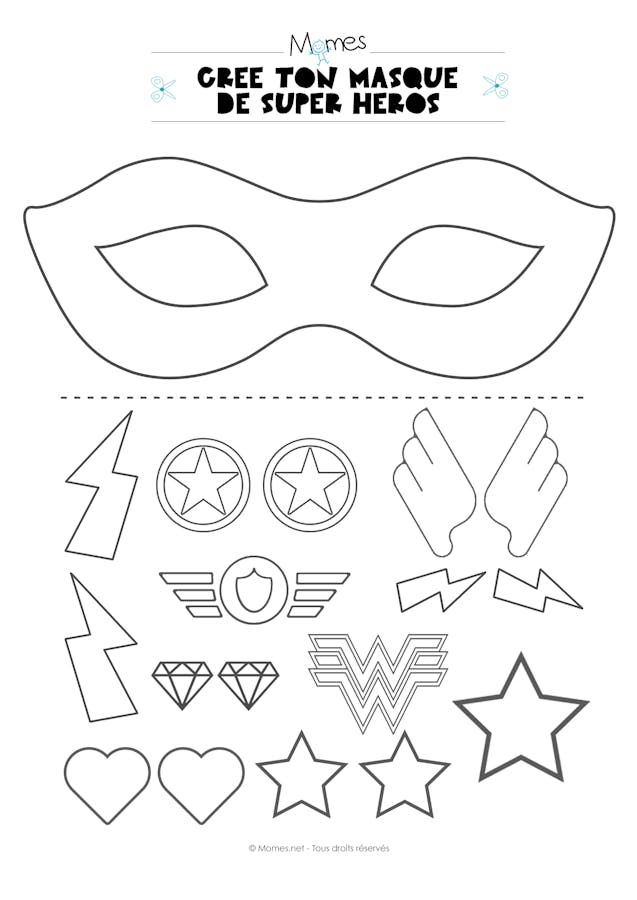 activités super-héros à imprimer - 3 Kit Masque de super héros | MOMES