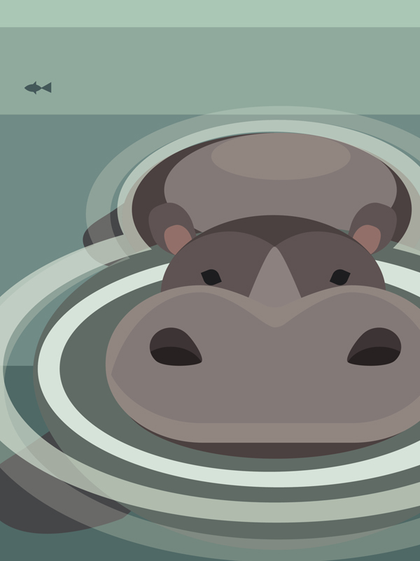 Hippopotame S En Allait Se Promener