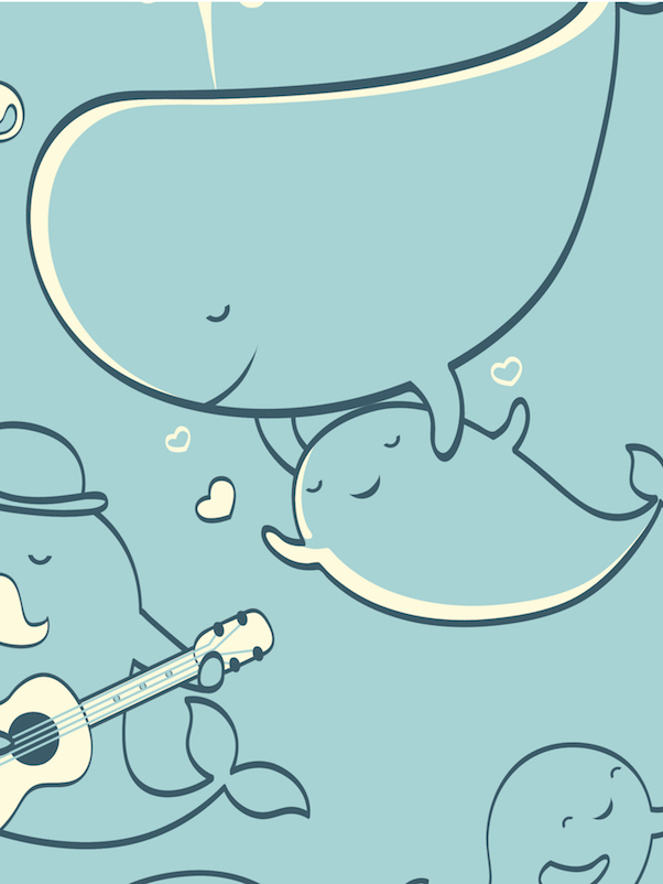 Paroles de la chanson La baleine bleue MOMES