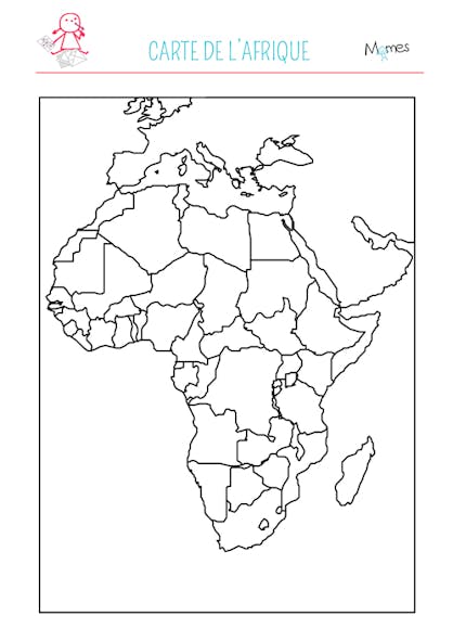 Carte Vierge De L Afrique A Completer