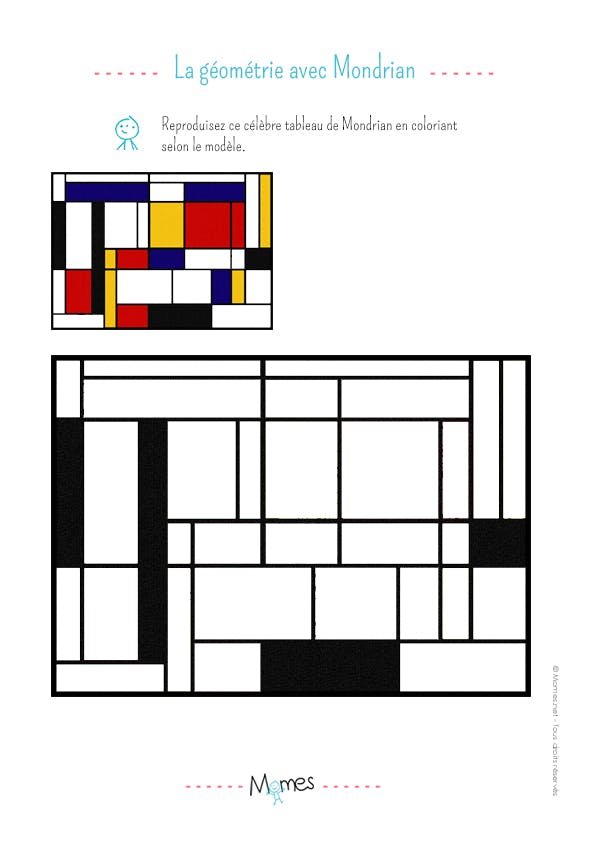 Apprendre La Geometrie Et Les Couleurs Avec Mondrian Momes Net