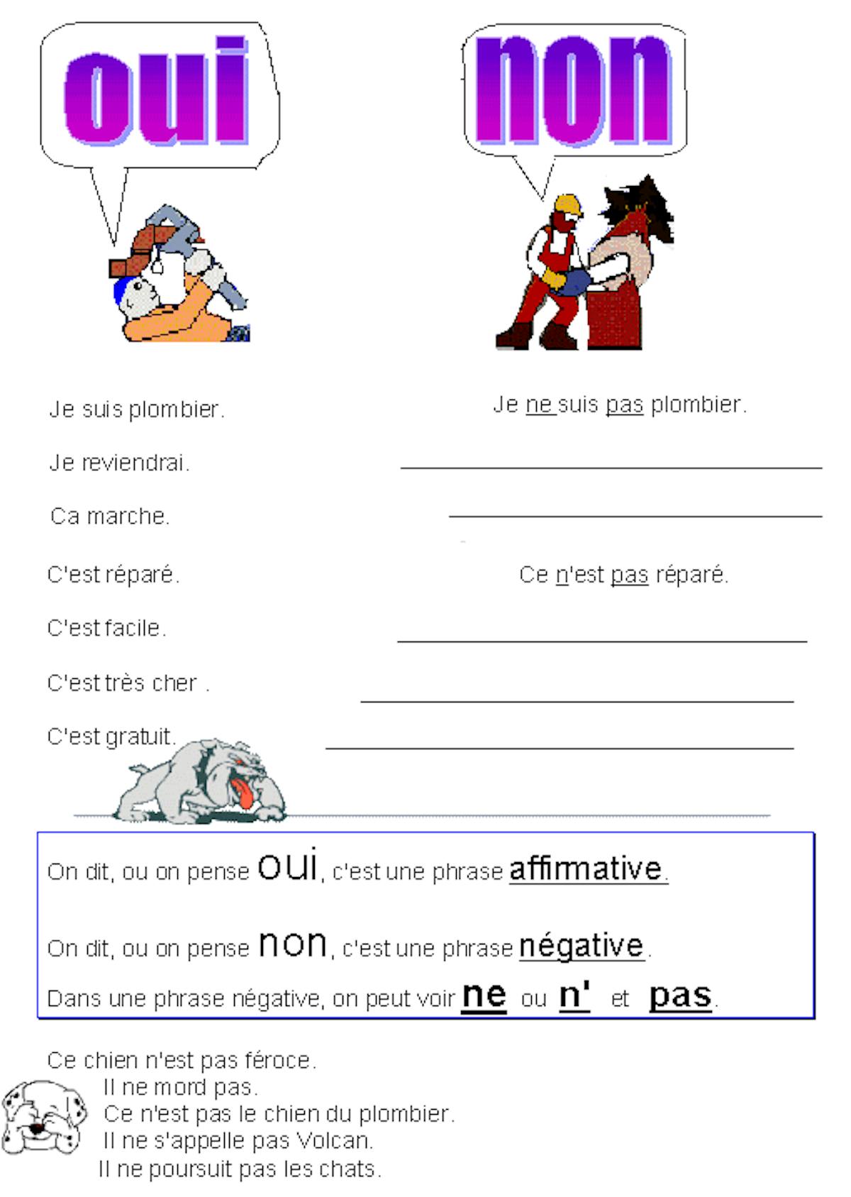 C est Quoi Une Phrase Affirmative Différence phrase affirmative et négative | MOMES
