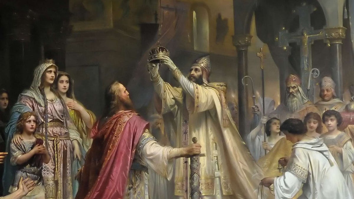 Le sacre de Charlemagne, tableau de Friedrich Kaulbach (1861)
