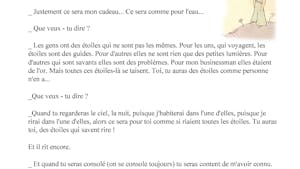 Le futur de l'indicatif - Texte Le Petit Prince