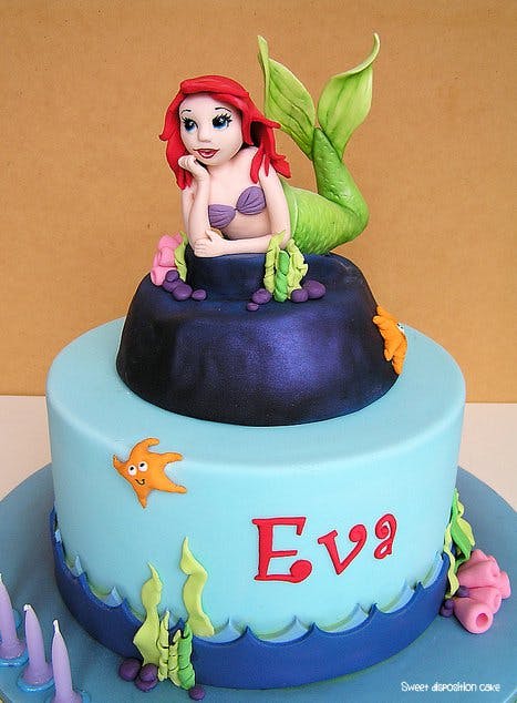 Le gateau d'anniversaire Disney Ariel