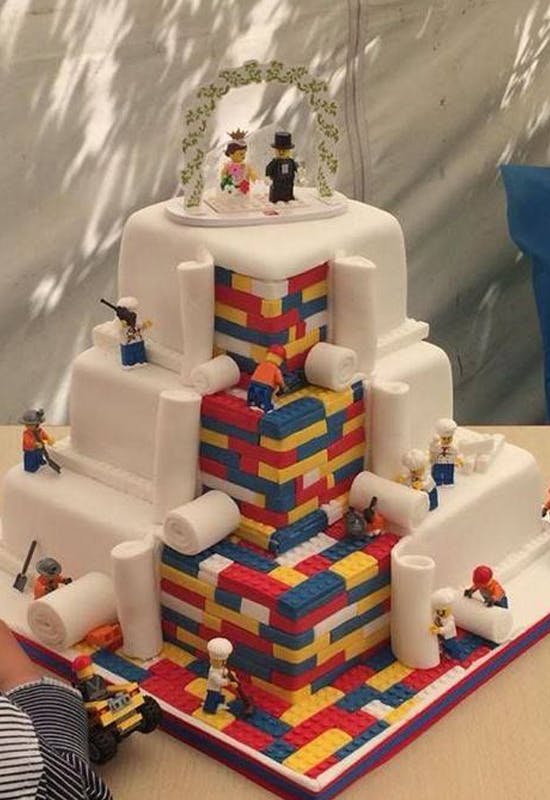 Le gâteau Lego au boulot !