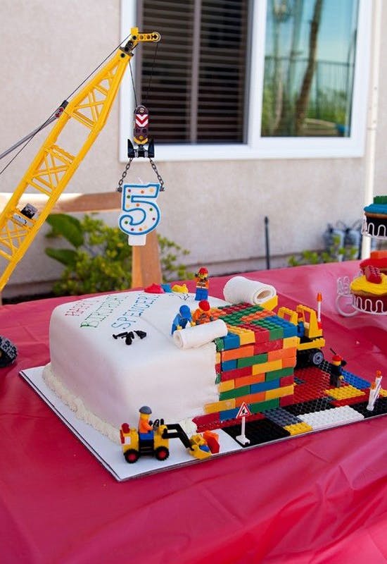 Le gâteau Lego chantier