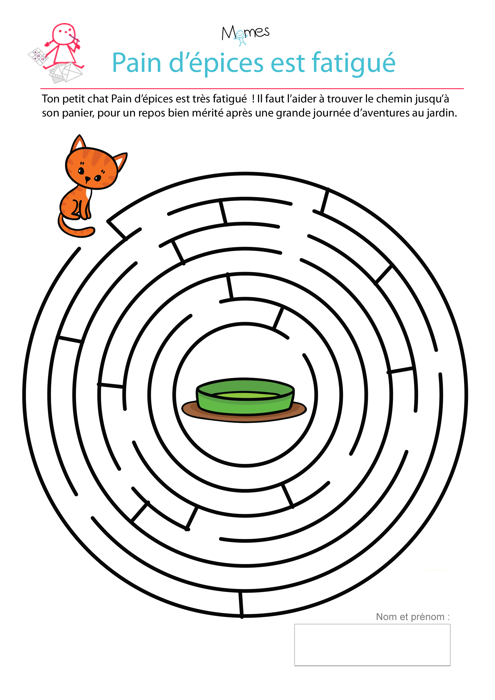 Le Labyrinthe Du Petit Chat Fatigue Momes Net