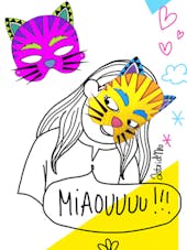 Le Masque De Chat Tigre A Colorier Momes Net