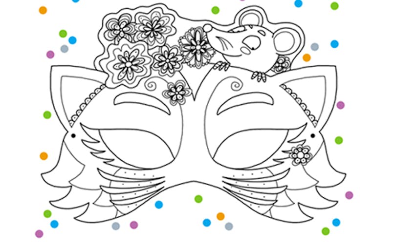 Le Masque Du Chat Et De La Souris A Colorier Momes Net Le Masque Du Chat Et De La Souris A Colorier Momes Net