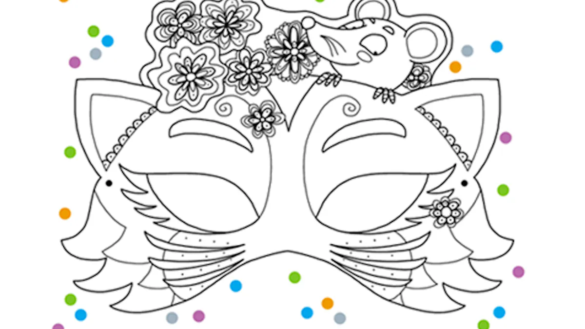 Le Masque Du Chat Et De La Souris A Colorier Momes Net Le Masque Du Chat Et De La Souris A Colorier Momes Net