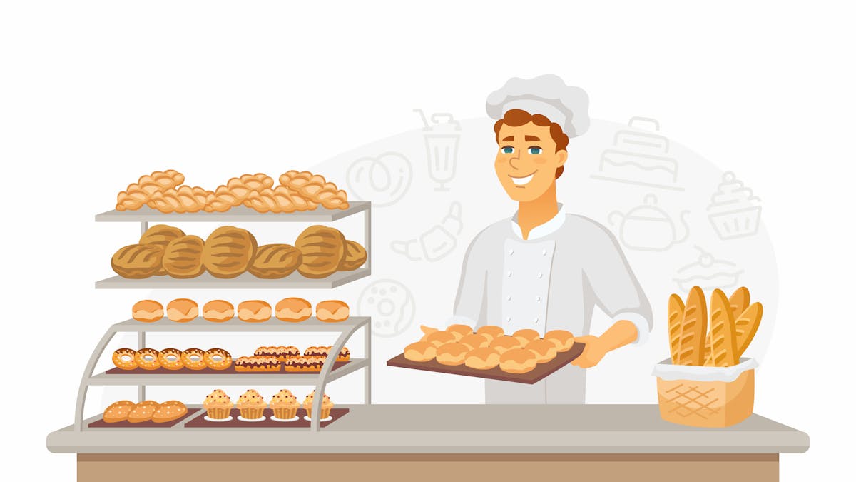 Illustration d'un boulanger