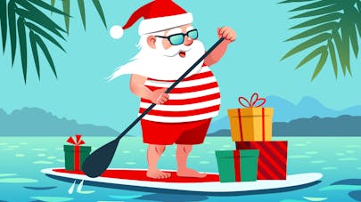 Le Pere Noel Aux Iles Hawai Momes Net Le Pere Noel Aux Iles Hawai Momes Net