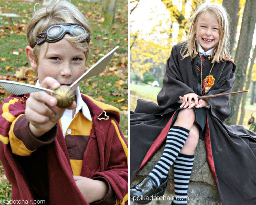 Les costumes d'Harry et d'Hermione