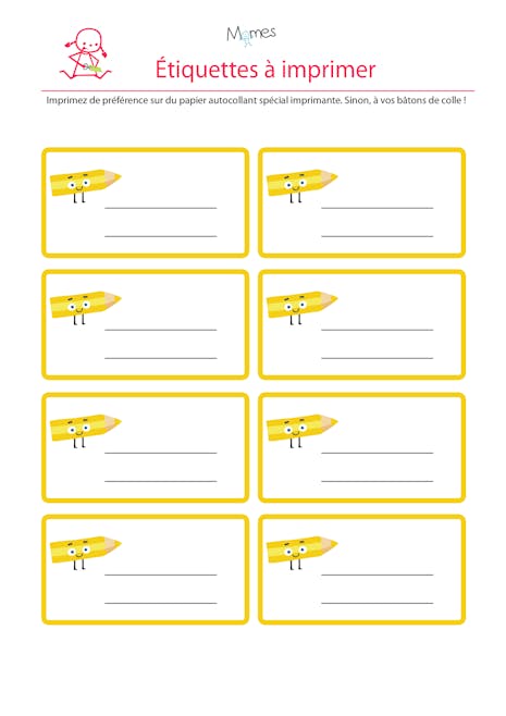 Les Etiquettes A Imprimer Jaune Momes Net Les Etiquettes A Imprimer Jaune Momes Net