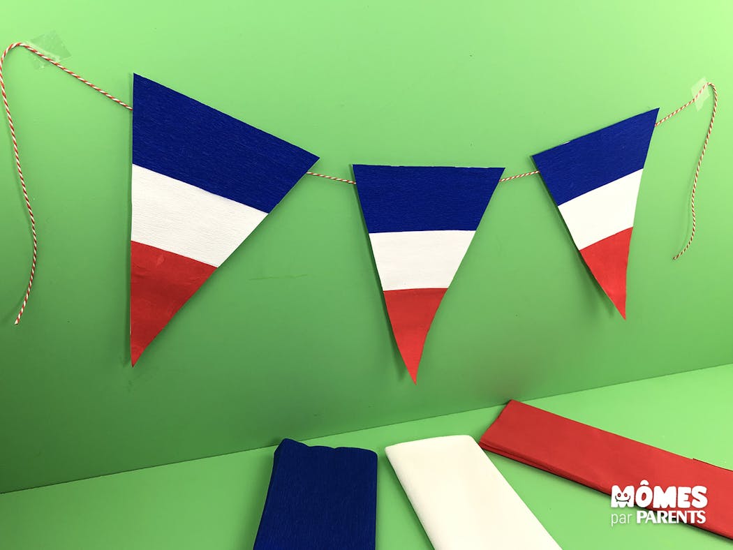 DIY Le petit drapeau tricolore français