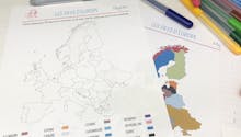Carte vierge à colorier - Les pays d'Europe
