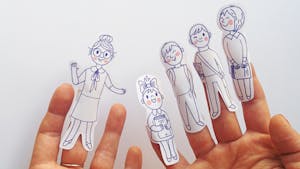 Marionnettes à doigts : la maîtresse d'école