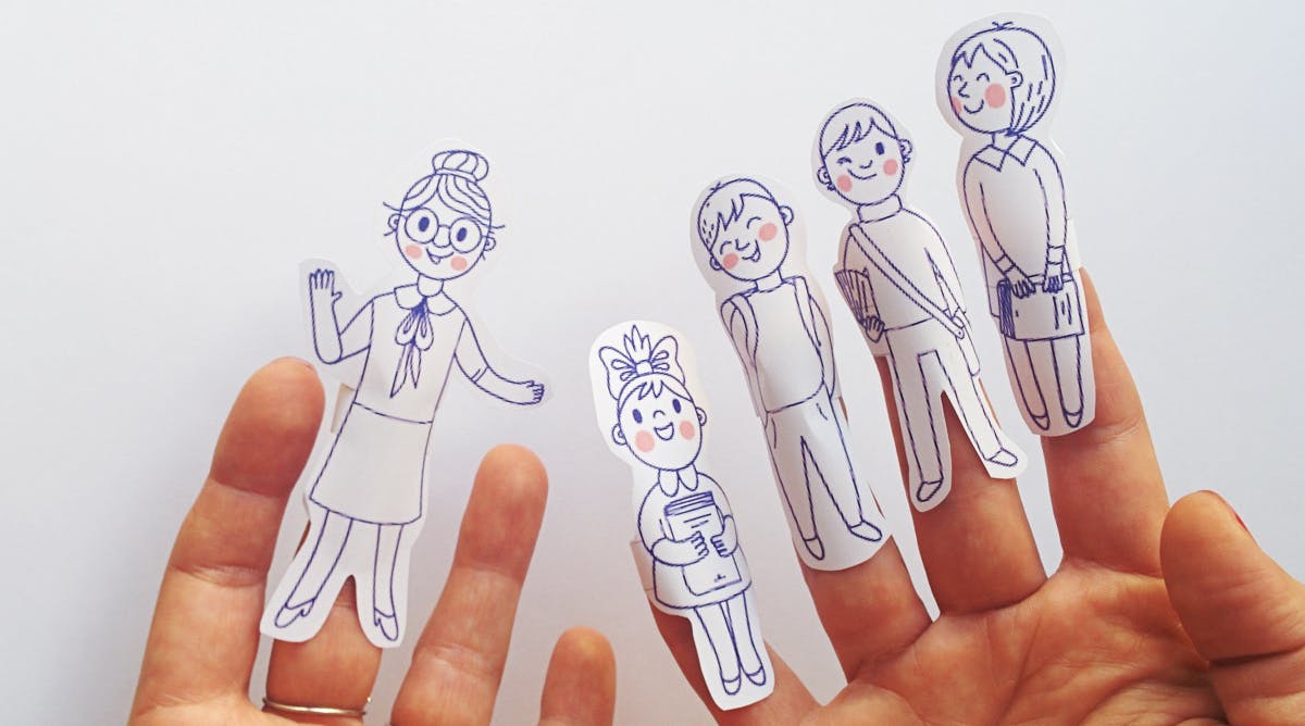 Jeu et coloriage : les marionnettes à doigts - Family Sphere